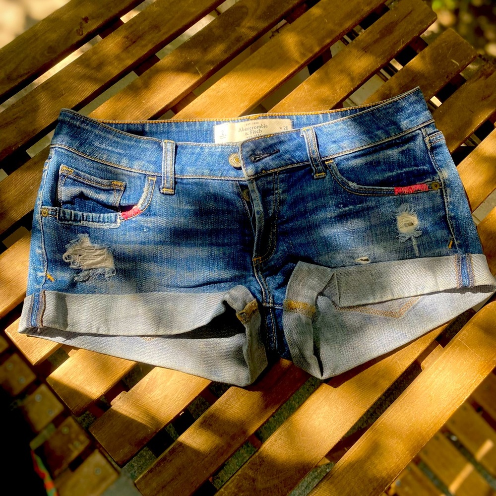 Abercrombie and Fitch Perfect Stretch Denim Shorts